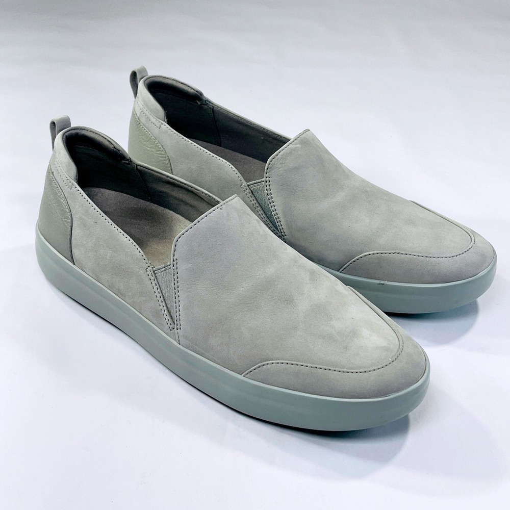 Vionic Penelope Shoes Womens 9.5 Grey Leather Slip On Casual Comfort Sneakers